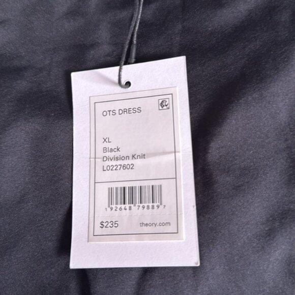 NWT Theory Extra Large Black Over The Shoulder Dress - Picture 5 of 6